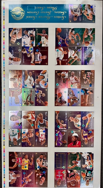 Basketball Memorabilia Lot w. (4) Un-cut Sheets & Penny Hardaway Signed 8x10 Photograph (UD Authentication)