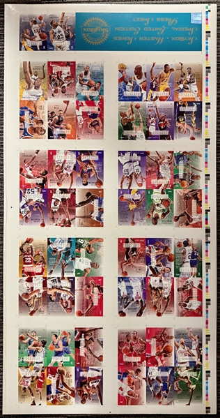 Basketball Memorabilia Lot w. (4) Un-cut Sheets & Penny Hardaway Signed 8x10 Photograph (UD Authentication)