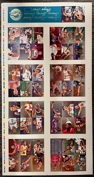 Basketball Memorabilia Lot w. (4) Un-cut Sheets & Penny Hardaway Signed 8x10 Photograph (UD Authentication)