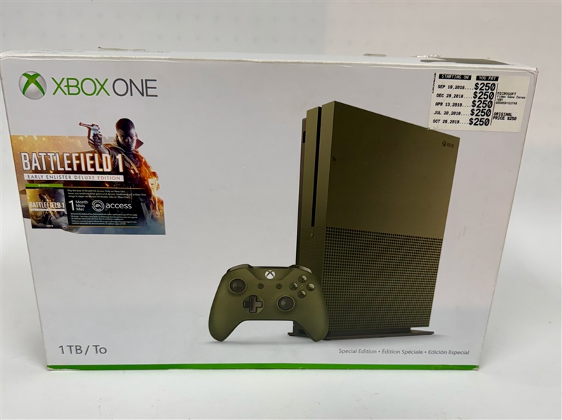 Vintage Video Game Lot w. an X-Box One Battlefield 1 Special Edition Gaming Console & Sega Genesis 3 Game Console