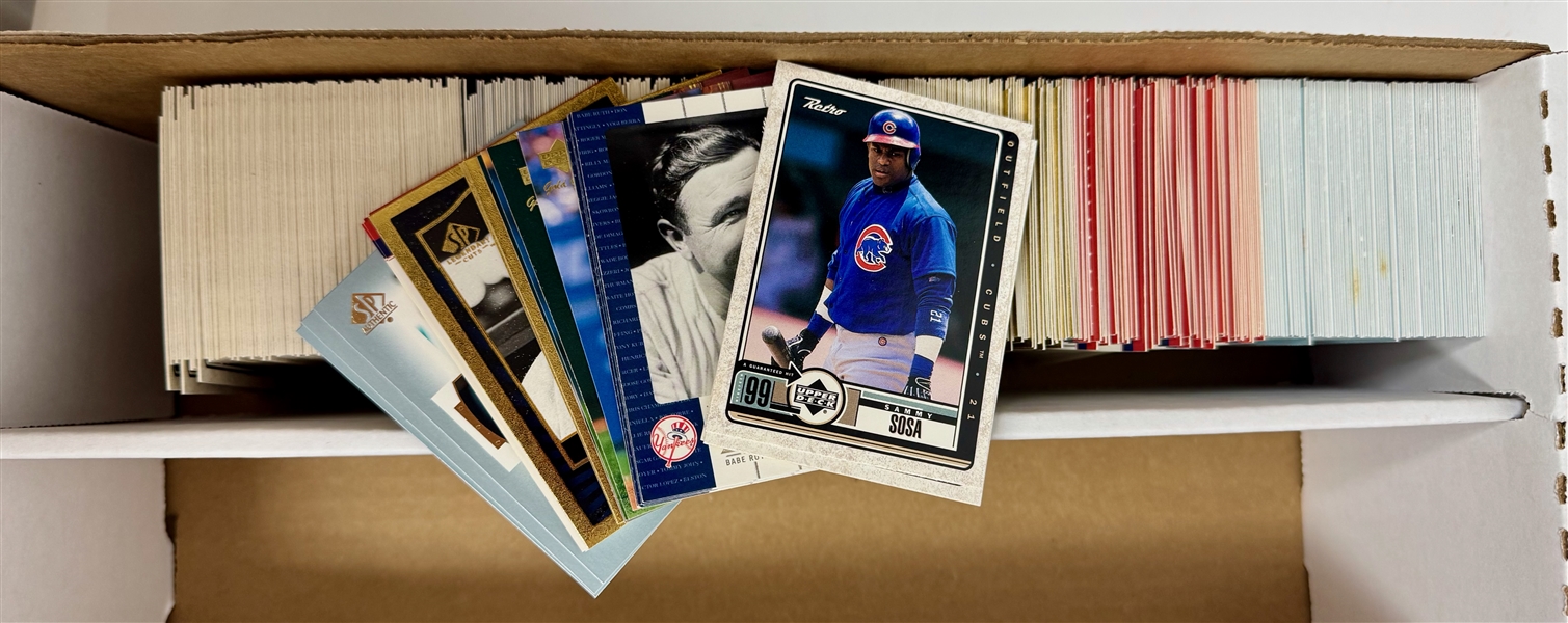 Early-2000s Upper Deck Baseball Complete Basecard Sets Lot w. SP Authentic, Legendary Cuts, Yankees Legends – Hall of Famers & Rookies