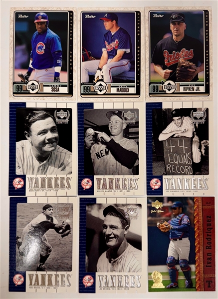 Early-2000s Upper Deck Baseball Complete Basecard Sets Lot w. SP Authentic, Legendary Cuts, Yankees Legends – Hall of Famers & Rookies