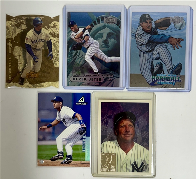 Lot of (8) 1997–2005 Baseball Complete Sets (Donruss, Pinnacle, Metal Universe, Topps, Gold Label & Fan Favorites) w. 1998 Metal Universe Griffey Jr, Griffey, Jeter, Ripken & Hall of Famers