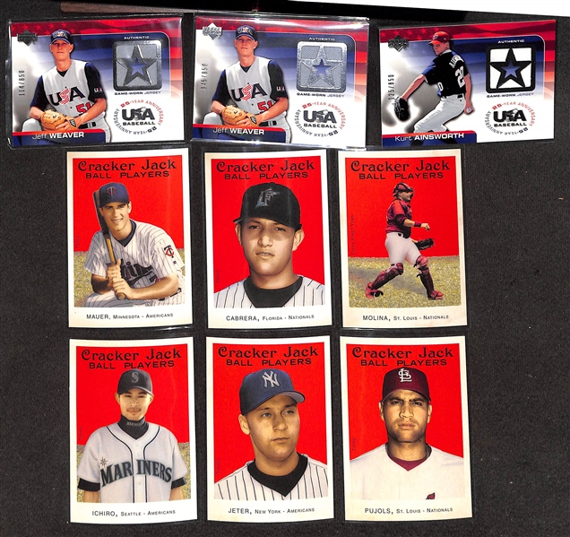 2004 Upper Deck 25th Anniversary ASU Sets (x3) w/ Autographs & Relics + 2004 Topps Cracker Jack Complete Set (237 Cards)