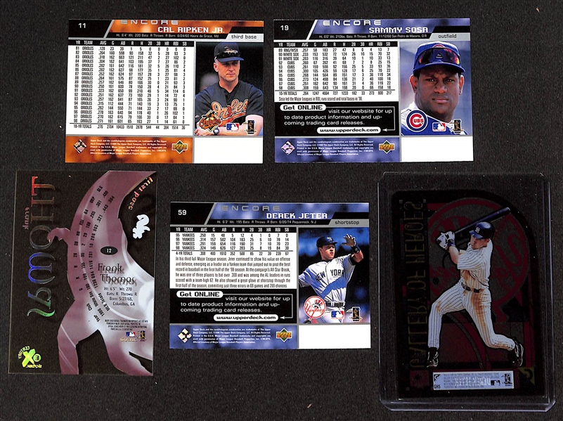 Lot of (4) 1998–1999 Sports Illustrated & Premium Insert Baseball Card Factory Complete Sets