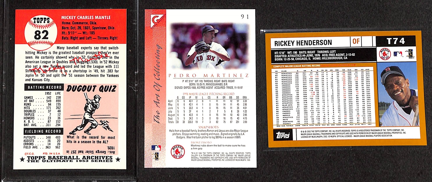 Vintage & Modern Topps Baseball Factory Set Collection w. 1991 Archives, 1999 Gallery, 2002 Traded, 2004 Series 1 Complete Sets