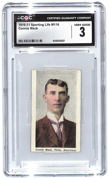 1910–11 Sporting Life M116 Connie Mack CGC 3 
