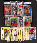 1955 Topps All-American Football Partial Set (85 of 100 Cards) w. Jim Thorpe (CGC 3), Knute Rockne (CGC 4.5), Graham, Baugh (CGC  5.5), Whizzer White, Stagg (CGC 5), +