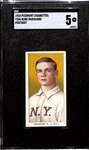 1910 T206 Rube Marquard Portrait - Piedmont Back - 350 Subjects - SGC 5