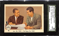 1959 Fleer Ted Williams #68 - Ted Signs For - SGC 8
