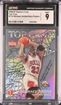 1996-97 Topps Stadium Club Michael Jordan & Gary Payton Top Crop Insert Card #TC9 Graded CGC 9
