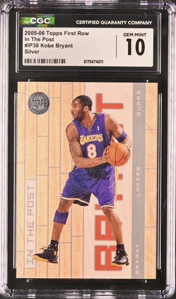 2005-06 Topps First Row in the Post Kobe Bryant Silver Insert Card #IP38 #ed/99 Graded CGC 10