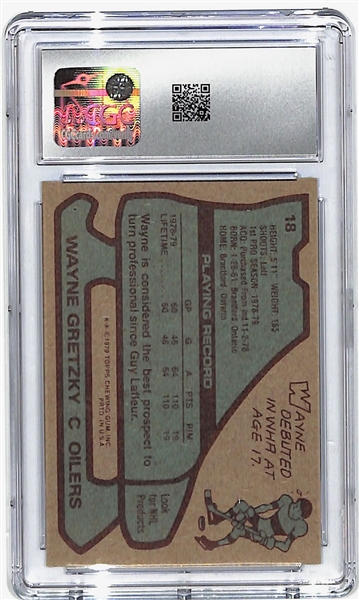 1979-80 Topps Wayne Gretzky Rookie Card Graded CGC 8