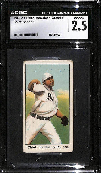 1909-11 E90-1 American Caramel Chief Bender (HOF) Graded CGC 4