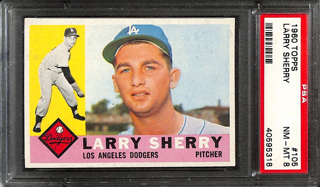1975 SSPC Pete Rose (PSA 10) & 1960 Topps Larry Sherry #105 (PSA 8)