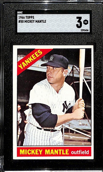 1966 Topps Mickey Mantle #50 Graded SGC 3