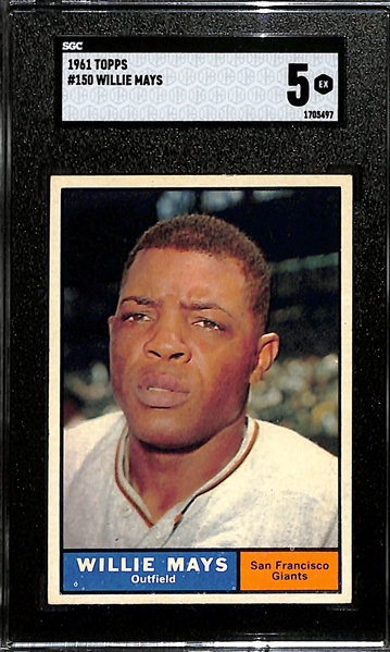 1961 Topps Willie Mays #150 Graded SGC 5