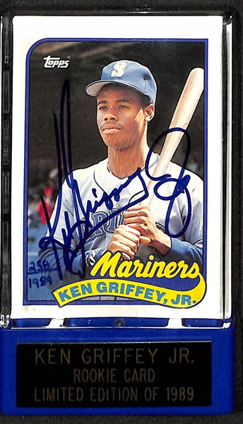 Autographed 1989 Topps Update Ken Griffey Jr. Rookie Card (JSA Auction Letter)