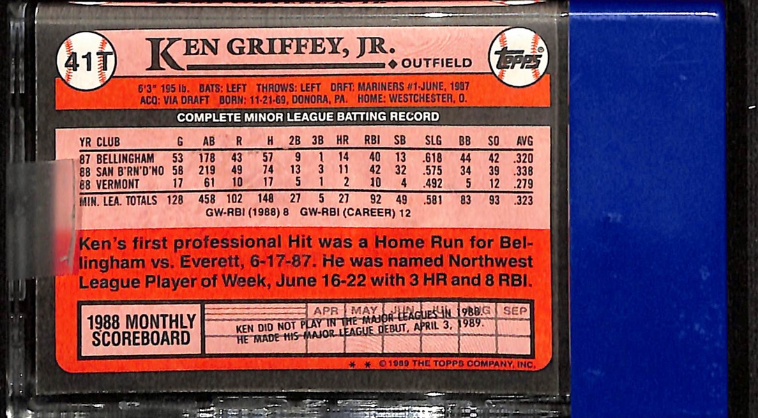 Autographed 1989 Topps Update Ken Griffey Jr. Rookie Card (JSA Auction Letter)