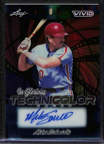 Sports Card Lot - 1984 Topps Dan Marino Rookie Card (SGC 8.5) & 2025 Leaf Vivid Mike Schmidt Technicolor Autograph Card (#1/1)