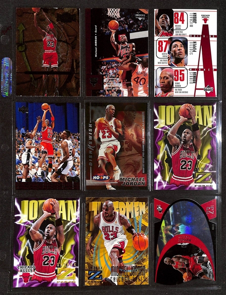 160+ Michael Jordan Cards in Binder w. Short Prints and Inserts (Inc. 1997-98 Hoops Dish & Swish)