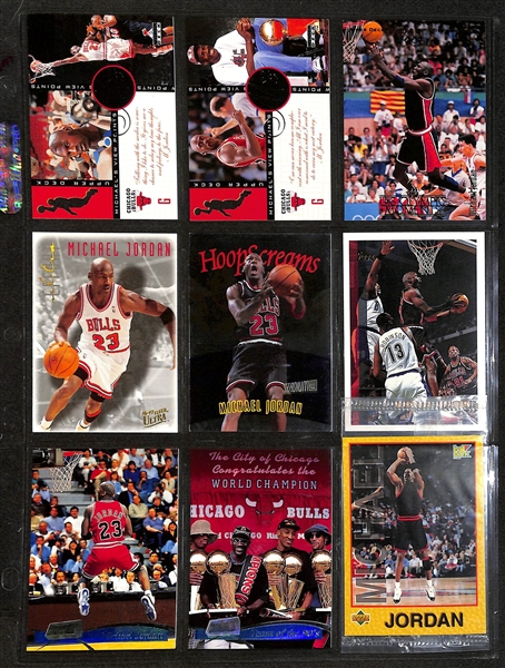 160+ Michael Jordan Cards in Binder w. Short Prints and Inserts (Inc. 1997-98 Hoops Dish & Swish)