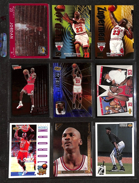 160+ Michael Jordan Cards in Binder w. Short Prints and Inserts (Inc. 1997-98 Hoops Dish & Swish)