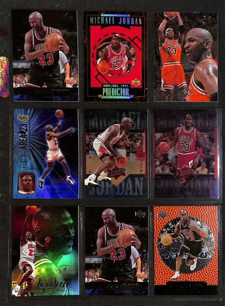 160+ Michael Jordan Cards in Binder w. Short Prints and Inserts (Inc. 1997-98 Hoops Dish & Swish)