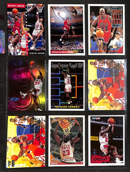 160+ Michael Jordan Cards in Binder w. Short Prints and Inserts (Inc. 1997-98 Hoops Dish & Swish)