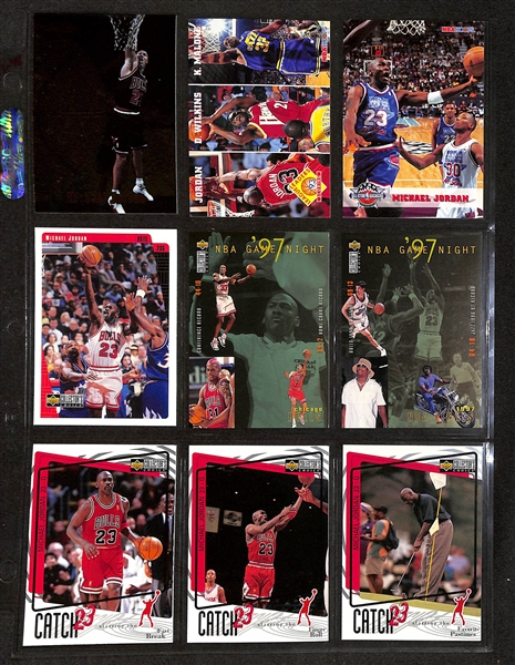 160+ Michael Jordan Cards in Binder w. Short Prints and Inserts (Inc. 1997-98 Hoops Dish & Swish)