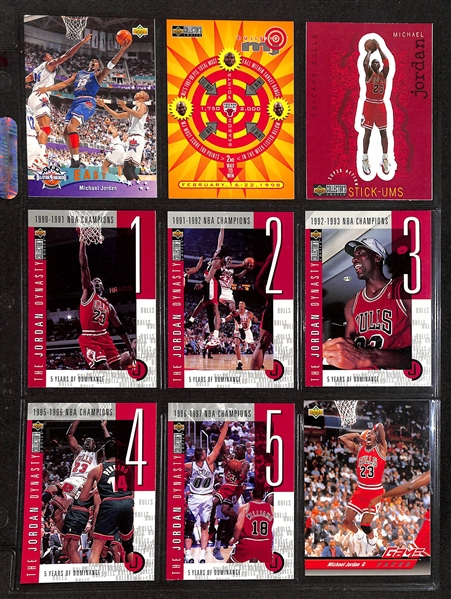160+ Michael Jordan Cards in Binder w. Short Prints and Inserts (Inc. 1997-98 Hoops Dish & Swish)