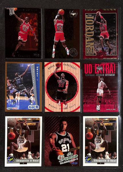 Over 560 Basketball Cards - Mostly 1990s w. Rookies, Stars, and Semi-Stars! Inc. Jordan, Shaq, Rodman, Duncan, +