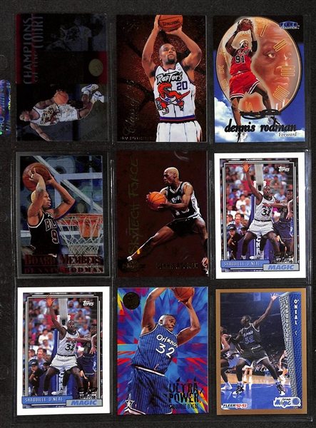 Over 560 Basketball Cards - Mostly 1990s w. Rookies, Stars, and Semi-Stars! Inc. Jordan, Shaq, Rodman, Duncan, +