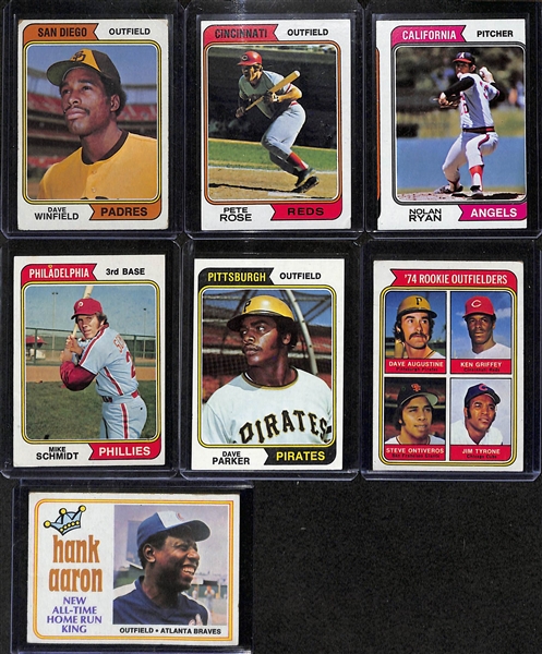 1974 Topps (660) Card Complete Set & (44) Card Traded Set w. Dave Winfield (RC)