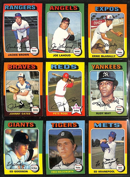 1975 Topps (660) Card Complete Set w. George Brett (RC) & Robin Yount (RC)
