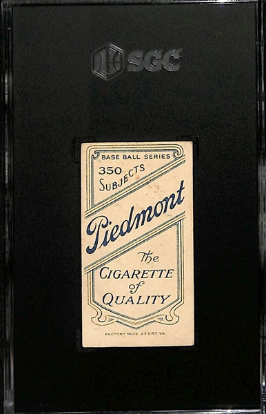 1910 T206 Piedmont Cigarettes Gabby Street Graded SGC 4.5