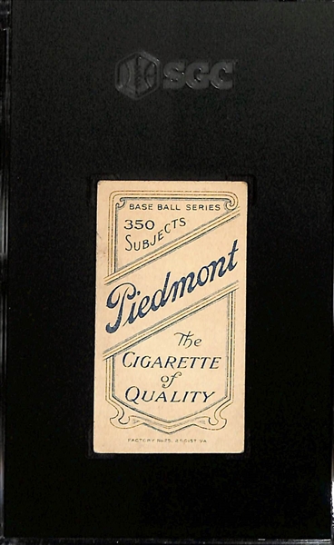 1910 T206 Piedmont Cigarettes Eddie Collins (HOF) Graded SGC 3