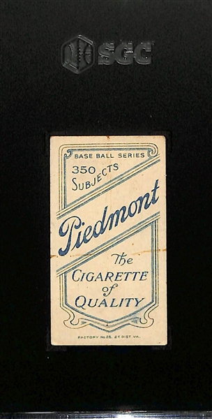 1910 T206 Piedmont Cigarettes Miller Huggins (HOF, Portrait) Graded SGC 3
