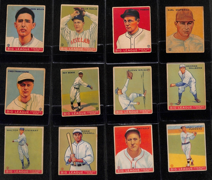 Lot of (50) 1933 Goudey Baseball Cards w. Bob O'Farrell