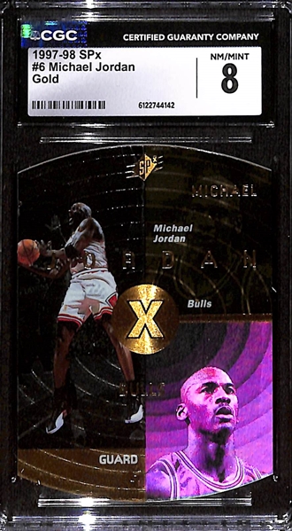 1997-98 Upper Deck SPx Michael Jordan #6 - Gold Short-Print Graded CGC 8