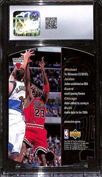 1997-98 Upper Deck SPx Michael Jordan #6 - Gold Short-Print Graded CGC 8