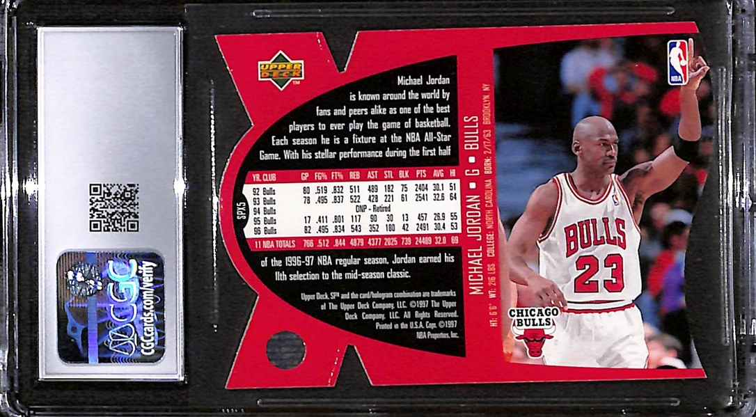 1997-98 Upper Deck SPx Michael Jordan #SPx - Gold Version - Graded CGC 9