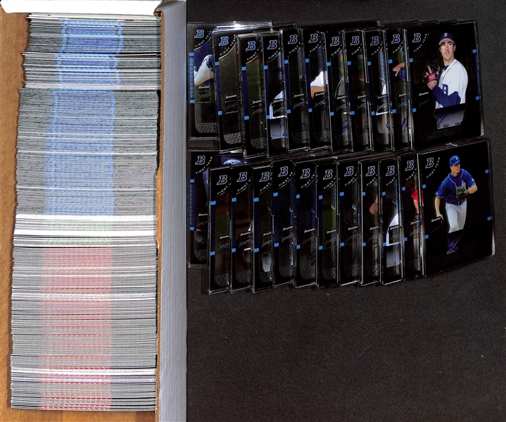 2005 Bowman Baseball Complete Set - Base & Autograph Set w. Justin Verlander & Matt Kemp Autograph Rookie Cards (330 Base Cards, 23 Autograph Cards)