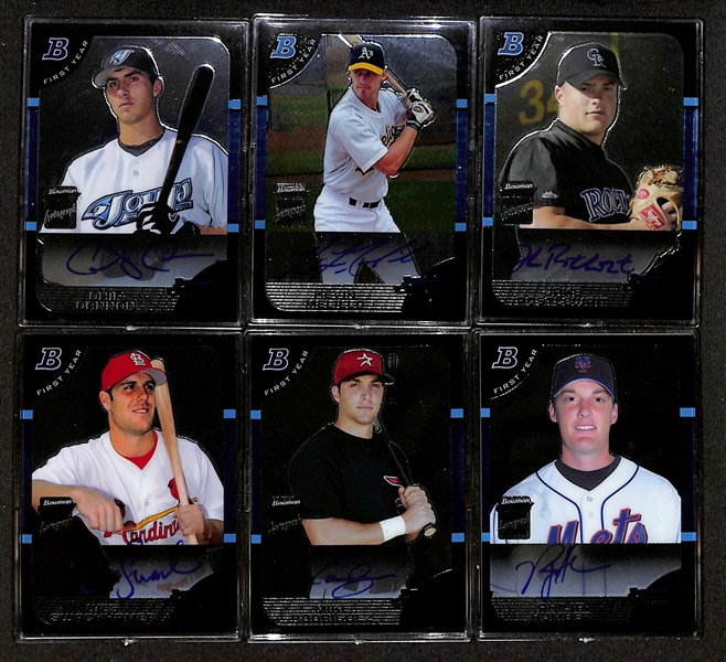 2005 Bowman Baseball Complete Set - Base & Autograph Set w. Justin Verlander & Matt Kemp Autograph Rookie Cards (330 Base Cards, 23 Autograph Cards)