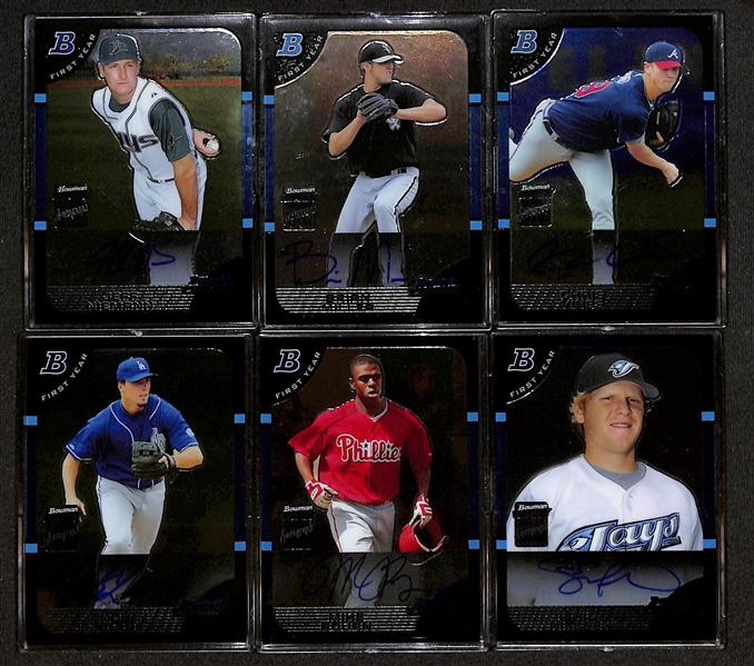 2005 Bowman Baseball Complete Set - Base & Autograph Set w. Justin Verlander & Matt Kemp Autograph Rookie Cards (330 Base Cards, 23 Autograph Cards)