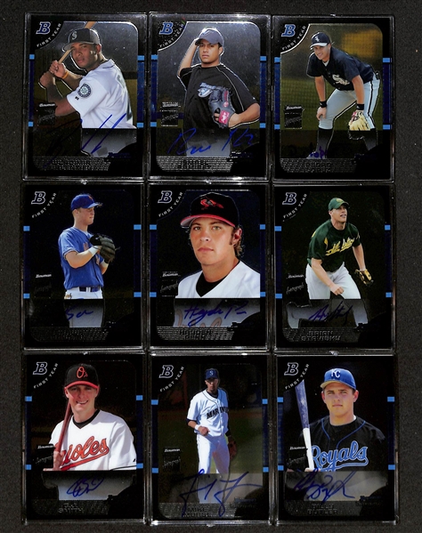 2005 Bowman Baseball Complete Set - Base & Autograph Set w. Justin Verlander & Matt Kemp Autograph Rookie Cards (330 Base Cards, 23 Autograph Cards)