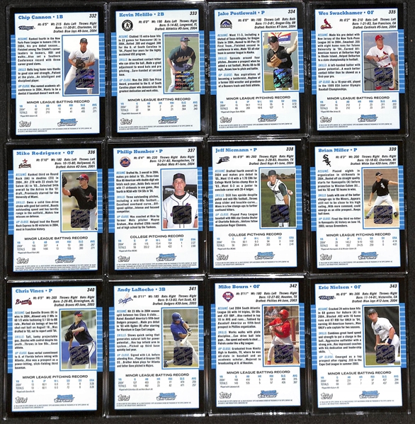 2005 Bowman Baseball Complete Set - Base & Autograph Set w. Justin Verlander & Matt Kemp Autograph Rookie Cards (330 Base Cards, 23 Autograph Cards)