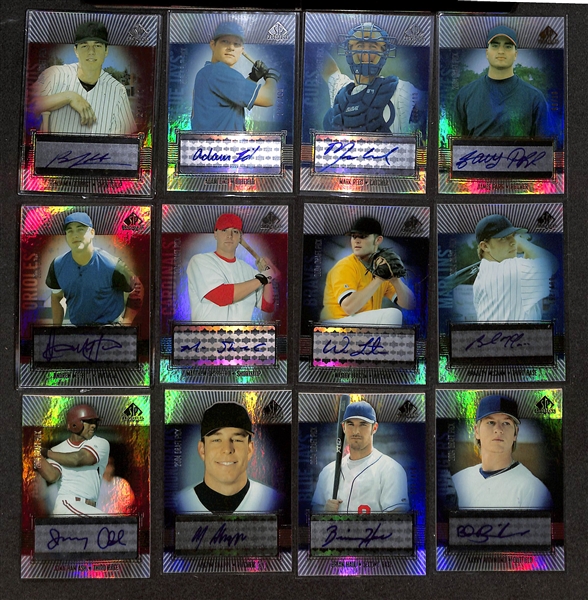 2004 SP Prospects Baseball Base Set (1-290) w. Yadier Molina Rookie & 40 Prospect Autographs Inc. Zobrist, Lind, Reed, Parr (#/10) & 20 Jersey Relic Cards 