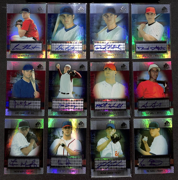 2004 SP Prospects Baseball Base Set (1-290) w. Yadier Molina Rookie & 40 Prospect Autographs Inc. Zobrist, Lind, Reed, Parr (#/10) & 20 Jersey Relic Cards 