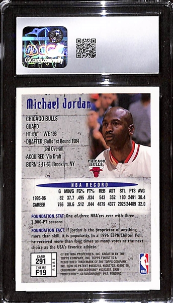 1996-97 Topps Finest Michael Jordan #291 - Gold Foundations Short-Print Graded CGC 9.5